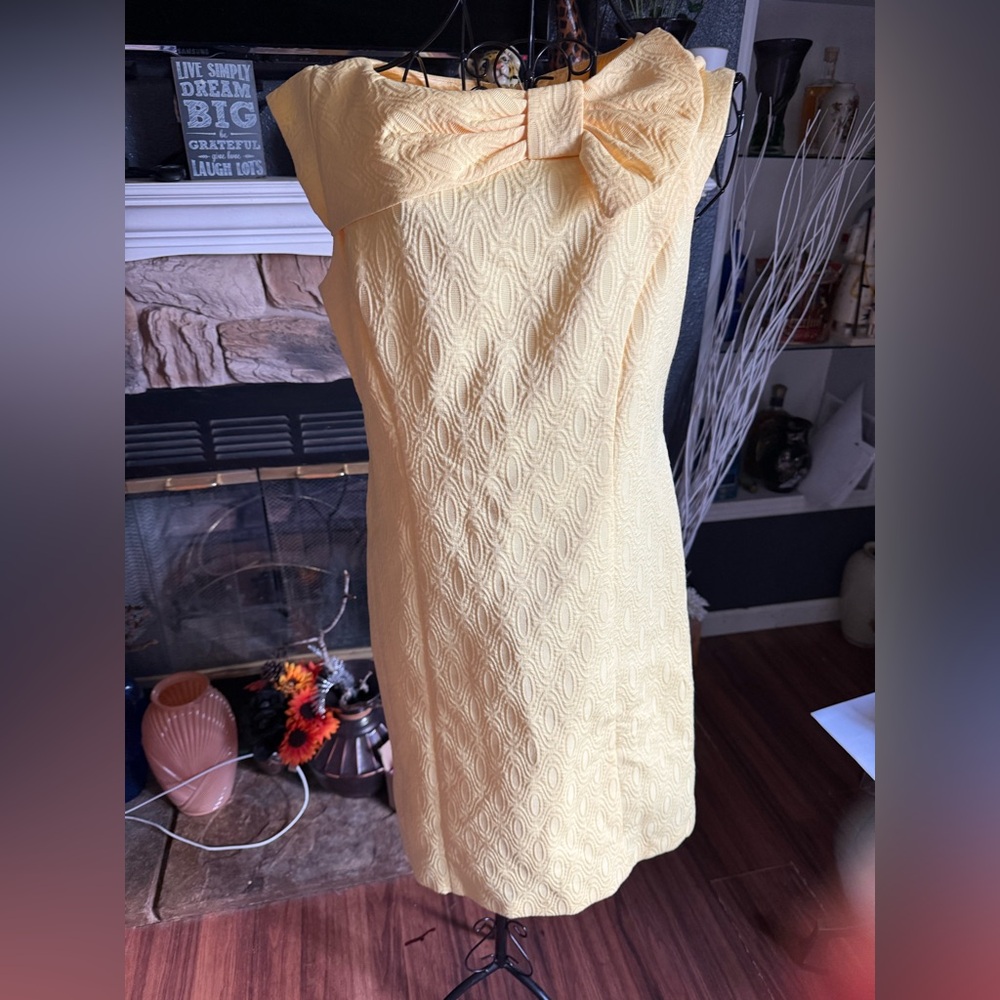 Sandra Darren Asymmetrical Yellow Dress